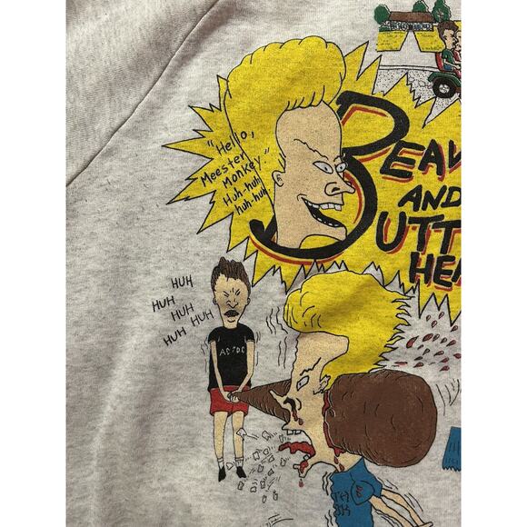 Vintage Bootleg Beavis And Butt-Head Sweatshirt XL NWOT - Picture 2 of 6